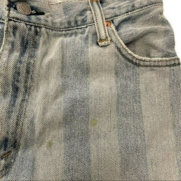 Re/done Straight Leg Jeans 70s Button Fly Recycled Denim Size 26 27x30.5 - Picture 7 of 12